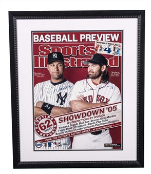 Derek Jeter and Johnny Damon Dual Signed 16x20" Sports Illustrated Framed Photo (MLB Authentication and Steiner)  